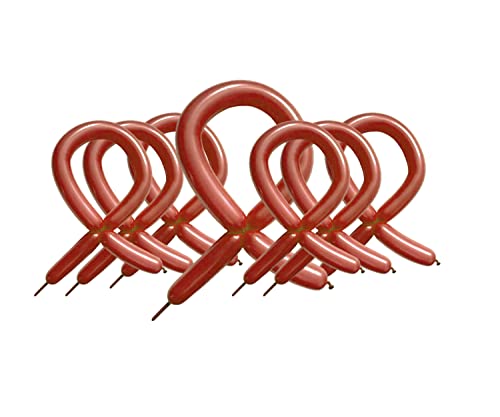 50 pieces Long Magic Balloons DIY Modelling Twisting Balloon Animals 260Q Plain Latex Party Balloons for Birthday Party Christmas Decorations Brown Color