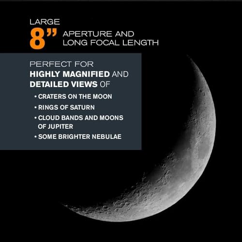 Celestron 11069 Nexstar 8SE Telescopio Schmidt-Cassegrain Computerizzato Con Montatura Completamente Automatica, Tecnologia Skyalign E Rivestimento Xlt, Nero/Arancio - 11