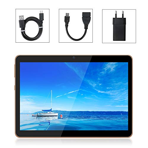 Tablets 10.1 Pulgadas Android 7.0 YOTOPT, Quad Core, 2GB + 16GB, 3G Tableta, Dual SIM, WiFi/ Bluetooth/GPS/OTG - Negro