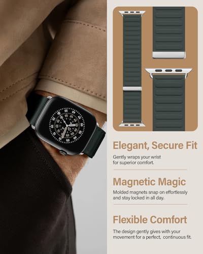 Patented Magnetic Sport Band Compatible with Apple Watch Bands for Men Women 40mm 38mm 41mm 44mm 46mm 45mm 42mm 49mm, Nylon Sport Loop Strap for iWatch Ultra 3 2 1 SE Series 11 10 9 8 7 6 5 4 3 2 1 — view 5