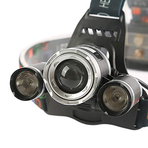 Farol recarregável Fdrirect, lanterna LED, Zoomable 8000 lúmen brilhante, lâmpada principal à prova
