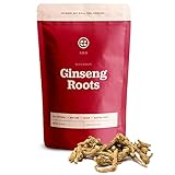 SBO Wisconsin Ginseng Roots - 8 oz Bag of Non-GMO Vegan Kosher American Panax Ginseng Root Made in USA - Free of Gluten, Dairy, and Soy
