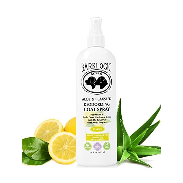 BarkLogic Leave in Conditioning Hair Detangling Spray Conditioner, 16oz, Lemon - Dog & Puppy Detangler and Dematting…
