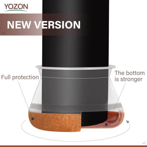 Image of YOZON Chair Leg Floor Protectors Silicone Caps Felt Furniture Pads Covers