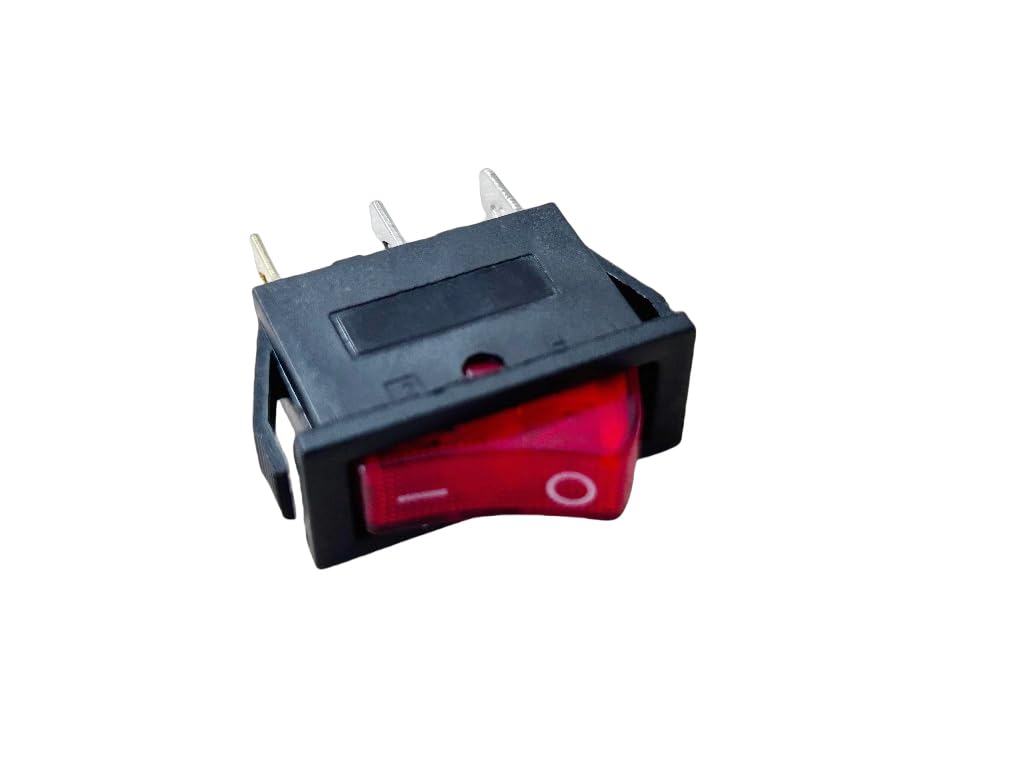 Interruptor basculante iluminado de 250 V de 3 clavijas (modelo 120927-24) para chimeneas eléctricas compatibles con calentador FMI Desa 29-159-1, interruptor número de pieza 28785 4