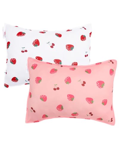 ALVABABY Toddler Pillowcases Stretchy Soft Fit 13"x 18" or 12"x16" Kids Pillow Cover Envelope 2 Pack for Girl Boy Travel