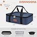 Food Warmer Electric Casserole Carrier - Large Heated Lunch Bag for Car Truck, 12V/24V/110V, Thermos for hot food for Potluck Cookouts Parties Picnic,Lasagna Lugger,Fits 9