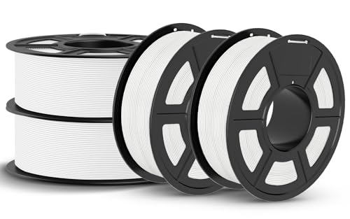 Image of JAYO PLA 3D Printer Filament Bundle 4.4KG, PLA Filament 1.75mm Bulk, Dimensional Accuracy + /- 0.02mm, 4 Pack 1.1kg Spool White