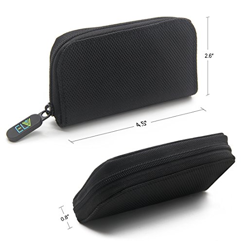 Elv-Portable-Memory-Card-Storage-Wallet-Protective-22-Slots-Sd-Card-Carrying-Case-Soft-Black