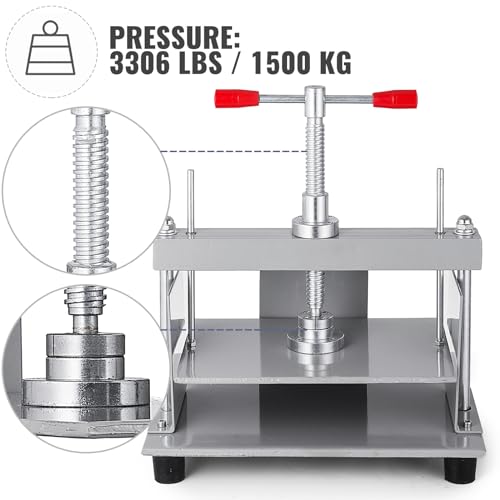 VEVOR Manuelle Papierpresse, 305 x 220 mm für Papier im A4-Format, Flachpresse, 10 cm Dicker Stahlrahmen, manuelle Flachpapierpresse, Buchpresse zur Papierherstellung