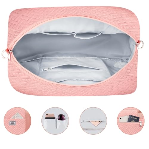 ibfun weekender bags for women large overnight bag canvas travel duffel bag carry on tote with shoe compartment 2134 3pcs set