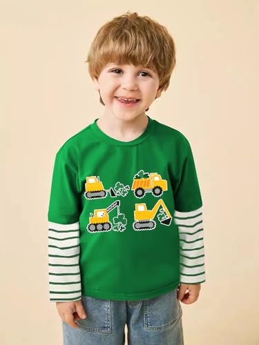 Toddler Boy St Patricks Day T-Shirt Lucky Irish Shamrock Paddy's Day Graphic Tees Tops 2-8 Years4