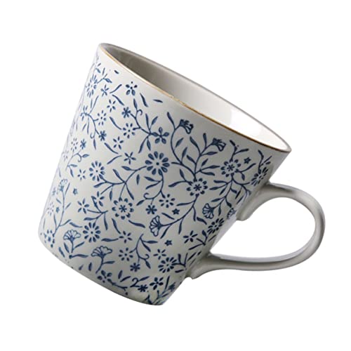 Gatuida Taza De Agua De Cerámica Vintage 350 Ml, Taza De Avena Simple, Resistente a Altas Temperaturas, Multiusos Para Oficina y Desayuno