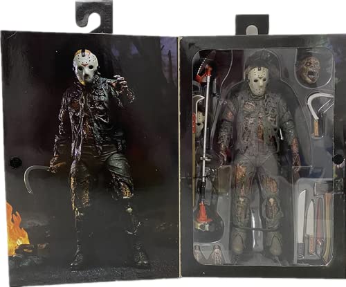 Lonullymege-Jason Action Figures, Friday Part 7 A New Blood Heroes And Cult Classics Series, 7In Scale Horror Movies Collectible Model Toys Gift #TOP5