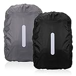 TSHAOUN 2 Piezas Funda de Mochila, 15L-25L Funda I...: El paquete contiene: 2 Fundas impermeables para mochilas, suficientes para satisfacer sus diferentes necesidades, una en negro y otra en gris, colores diferentes para diferenciar mejor su mochila. Tamaño y material: Esta funda de mochila es adecuada ...