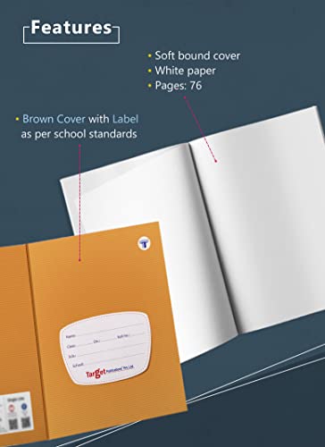 Both-Sides-Blank-Small-Notebooks-for-Kids-and-Students-76-Plain-Unruled-Pages-Hard-Bound-Cover-17-cms-x-27-cm-Approx-Pack-of-14-Books-for-Children-School-and-Office-Use-GSM-58