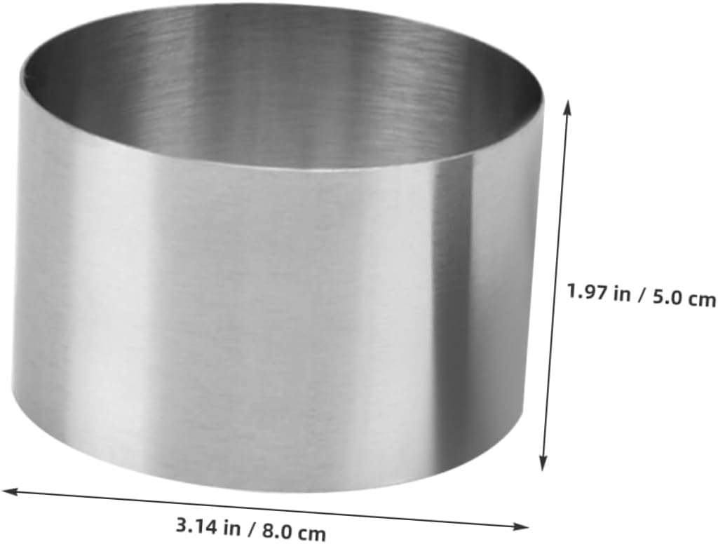 4pcs Stainless Steel Mousse Ring Molds for Baking Cheesecake Pan Cookie Cutter Rings Round Biscuit Molds