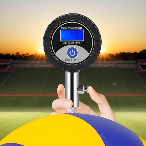 Inflador de bomba de bola con lector PSI preciso y pantalla digital para neumáticos 6