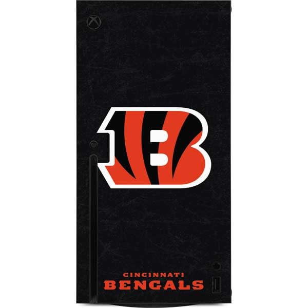 Skinit Decal Gaming Skin Compatible with Xbox Series X Console - Officially Licensed NFL Cincinnati Bengals - Distressed Design