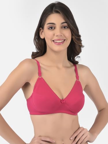 Image of Softline Women's Cotton Blend Wire-Free Non-Padded | Full Coverage Bra Combo | Cut & Sew Design (Pack of 2)
