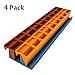 NiToy 4PCS Silicone Domino Racks for Adults 10x1.18x1.18 inches, 3 Tilt Options Anti-Slip Domino Holders for Multiplayer Family Game Nights, Compatible with Double-Six Dominoes (Dominoes NOT Included)