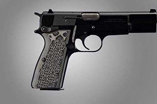 HogueHunting Grip Browning Hi Power Piranha G10 Black Grey