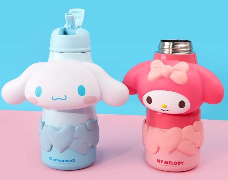Cinnamoroll White Stainless Steel Insulated Water Bottle (Spout) with Strap 650ml - Image 3
