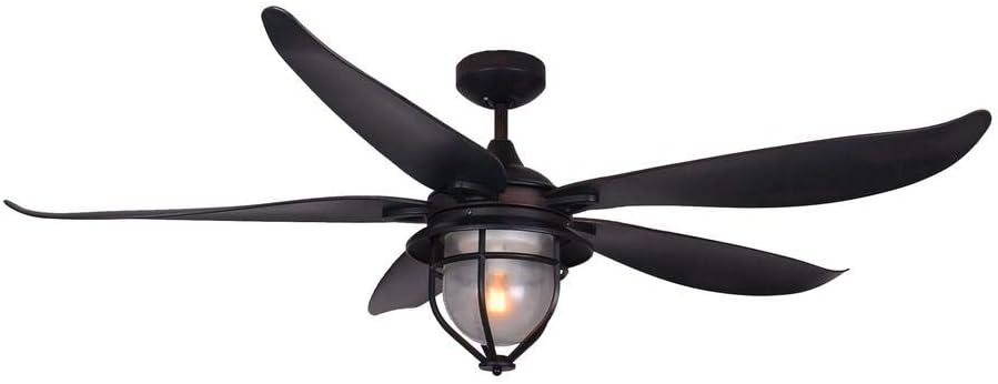 St Augustine 59" Indoor/Outdoor Ceiling Fan Oil Rubbed Bronze with DC-Motor, Light and Remote