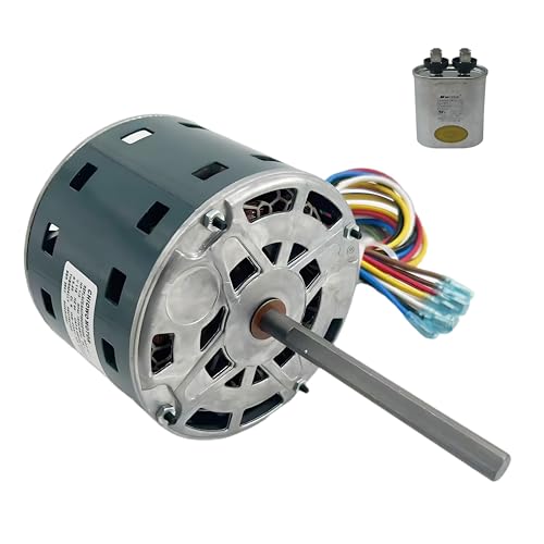 CHIOWO 5KCP39GGZ183S Blower Motor 1/3 HP, 1 Ph, 60 Hz, 115 V, 1075 RPM, 4 Speed, 48 Frame, Replacement Carrier 5KCP39GGS335S, Genteq 3S044, Includes Capacitor