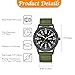 Imagen de OIDEA Reloj Campaña Táctico para Hombre: Reloj Analógico de Cuarzo con Correa de Nylon Esfera de Escala 24 Horas Clara y Fácil de Leer Impermeable Punteros Luminosos Fecha Día de la Semana