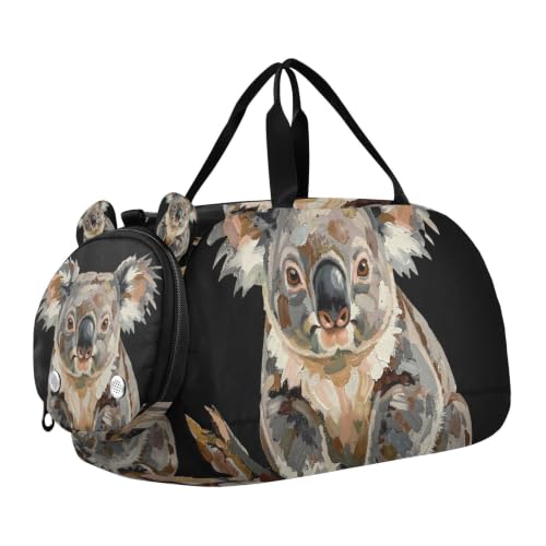 Bolsa de lona gris con zapatero aislado para solucionar la humedad tras la natación