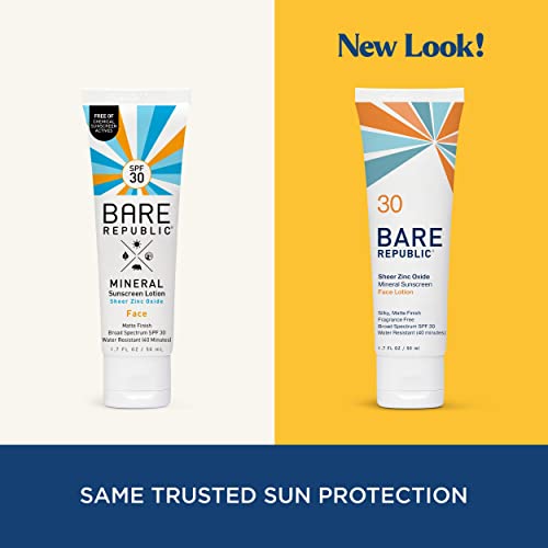 Bare Republic Mineral Matte Sunscreen Spf 30 Sunblock Face Lotion, Sheer And Light Finish, 1.7 Fl Oz #TOP5