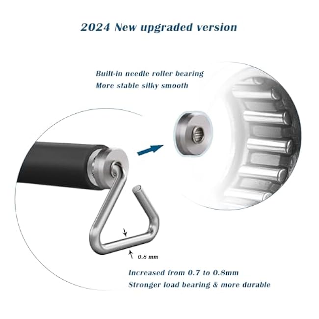 Resistance Band Bar, 26.4in or 39.4in, Workout Bar for Fitness, Portable Weightlifting Training, Suit for Home Exercise, Resistance Band Training