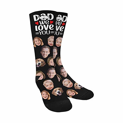 Custom Personalized Family Photo Crew Socks for Men Women-Upload Your Unique Memorable Family Picture - Image 5