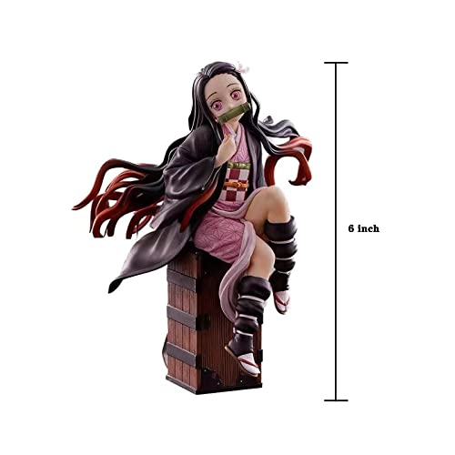 Ruiyue Nezuko Figure Demon Slayer Anime Figure About 6 Inches High Demon Slayer Figure Kamado Nezuko 1Pcs #TOP1