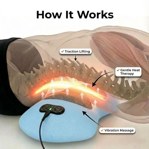 Image of Original Therava 3-in-1 Back Massager with Traction Lift, Heat, & Vibration Massage | Lower and Upper Back Relief and Muscle Relaxation