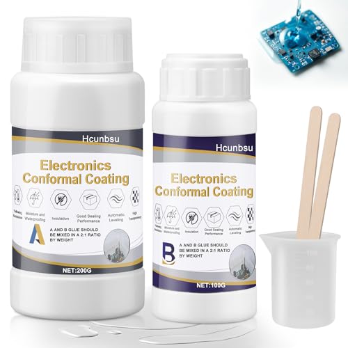 Elektrovergussmasse Gießharz Elektro Vergussmasse Elektronik Zweikomponenten Silikon Isoliergel 300g A+B für Abzweigdosen Platinen Leiterplatten und Steuerplatinen für Haushaltsgeräte