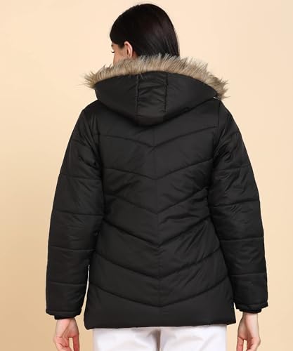 Image of Ellipse Nylon Regular Length Jacket For Girls Solid Color Women's Winter Jacket Stylish Quilted Regular Fit Full Sleeves Jacket