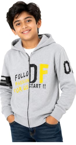 Image of T2F Boy's Cotton Regular Fit Hooded Sweatshirt