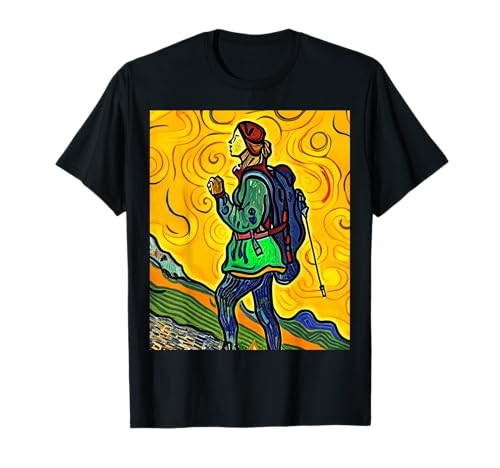 Camino de Santiago Pilgrim Hiking Backpack T-Shirt