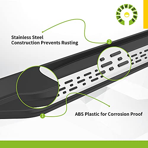 Autosaver88 4 Inch Running Boards Compatible For 2014 2015 2016 2017 2018 2019 Toyota Highlander Oe Style Side Steps Nerf Bars, 2 Pack #TOP4