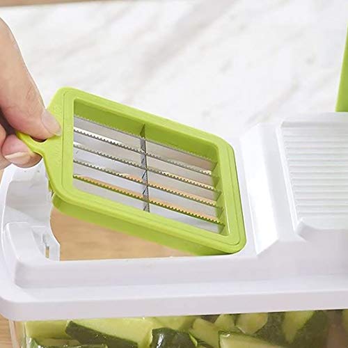 Vegetable Chopper Veggie Fruit Dicer Food Cutter with 3 Interchangeable Blades Perfect for Potato Tomato Onion Carrot Salad Cucumber