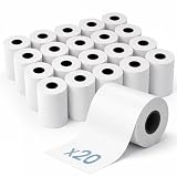 Rotoli POS 57x20, Rotolini POS in Carta Termica per POS e Registratori di Cassa, Carta POS Compatibile con Nexi e Stampanti Termiche