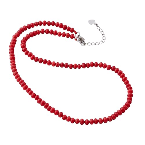 Collier Ras-de-Cou Corail Rouge Fait Main en Pierres Naturelles 4mm