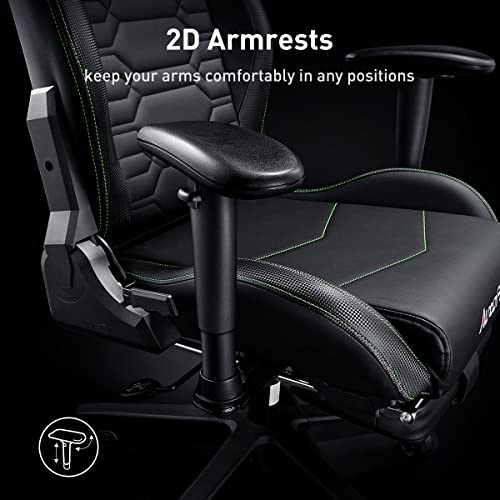 Autofull C3 Gaming Chair Ergonomic Office Chair With 3D Bionic Lumbar Support Racing Style Pu Leather Computer Pc Chair For Adults With Footrest,Black #TOP2