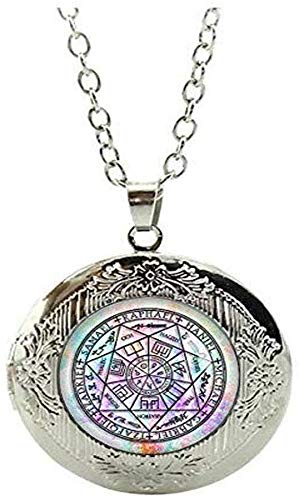 GuangzhoushujianwangluokejiSeven Arch Angels Locket Necklace Protection Amulet Archangel Michael Jewelry Angel Jewelry Art Picture Jewelry