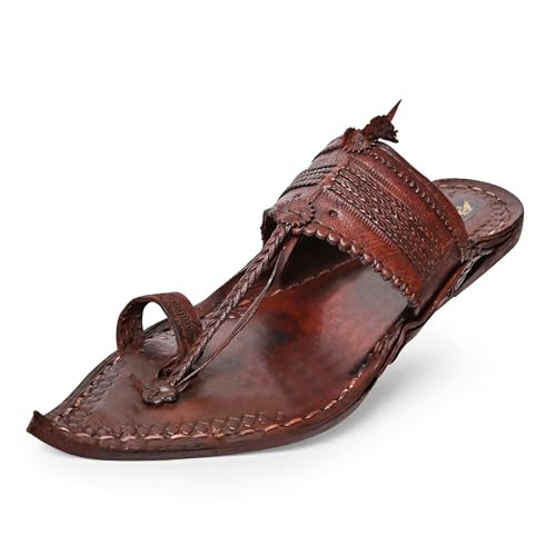 Image of Kolhapuri Chappal for Men| Kolhapuri Slippers for Men| kolapuri chapal Men| Leather Slippers for Men| Leather Chappal for Men-CS-AB-Parent A13