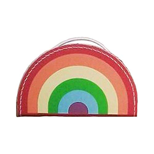 Luerme Caja de Almacenamiento Multifuncional de la Maleta pequeña de la sandía Linda del Arco Iris de los niños Cargo Fruit Viajeros de la Vendimia Mini Maletas para los niños Bolso Multiusos Cover