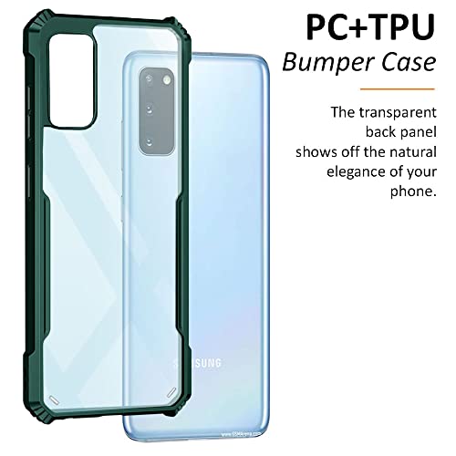 Image of WOW IMAGINE Shock Proof Clear Protective Back Case for Galaxy S20 - AirEDGE Technology | Full Camera Protection | Back Case Mobile Cover for Samsung Galaxy S20 - Camo Green