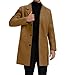GLESTORE Mantel Herren Wintermantel Lang Trenchcoat Herrenmantel Winter Coat Men Khaki XXL